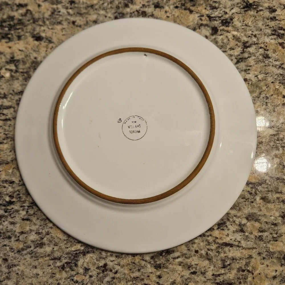 RARE WILLIAMS SONOMA ITALY MARISOL HANDPAINTED SPRING BLUE DINNER PLATE